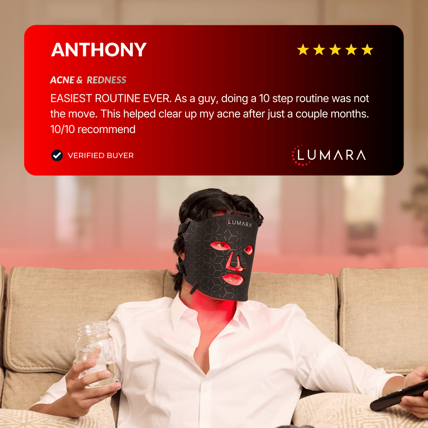 VISO Red Light Therapy Mask — 470 MICRO-LEDs, FDA Cleared