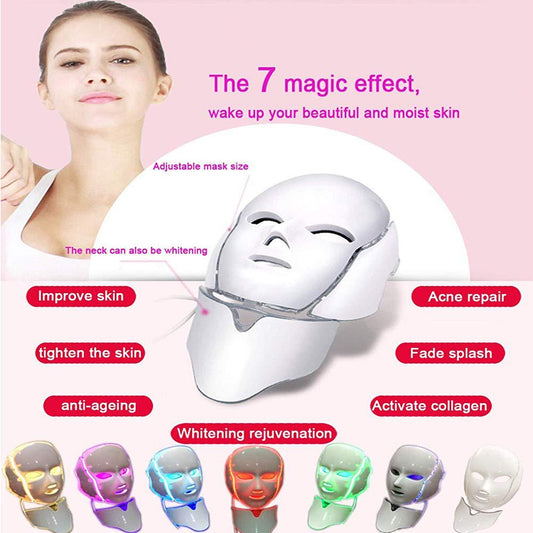 7-in-1 LED Photon Rejuvenation Beauty Mask with 7 light therapy modes for anti-aging and skin rejuvenation