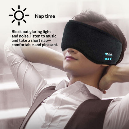 BeautyMelt Wireless Bluetooth Sleep Eye Mask — Black front view